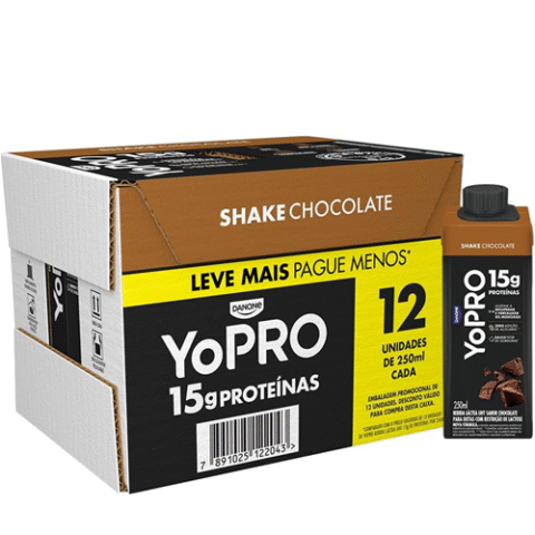 Pack 12 Unidades YoPRO Bebida Láctea UHT Chocolate 15g de proteínas 250ml
