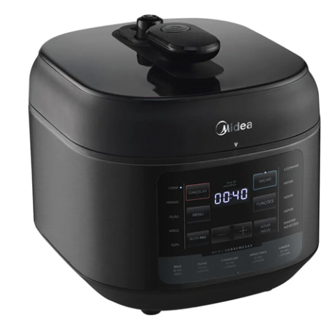 Panela De Pressão Elétrica 5L Nutripro Preta Midea