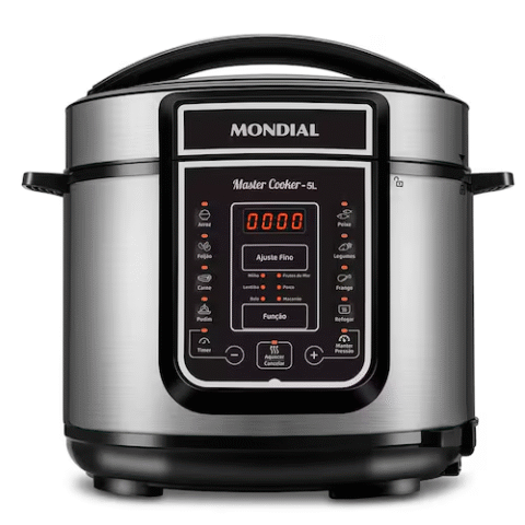 Panela de Pressão Elétrica Mondial 5L Digital Master Cooker PE-38 Preta – 110V