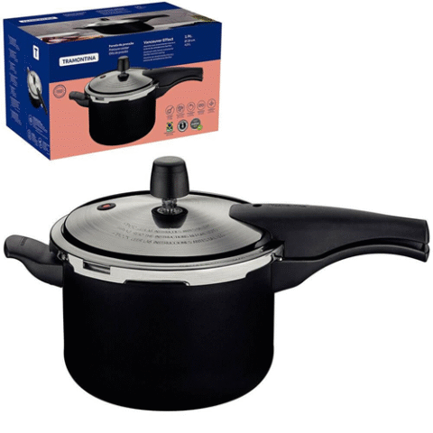 Panela de Pressão Tramontina Vancouver Effect 4,5L Starflon Max Preta
