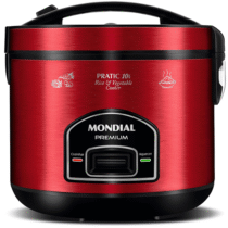 Panela Elétrica de Arroz Mondial 700W Vermelho/Inox 110V