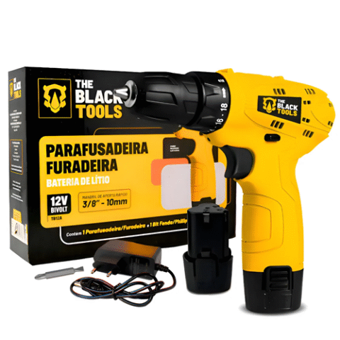 Parafusadeira Furadeira The Black Tools TB12A 3/8 a Bateria