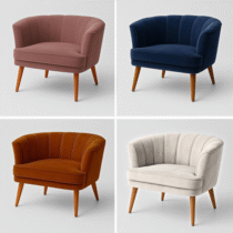 Poltrona Decorativa para Sala de Espera em Veluda Ergônomica Moblan (7 cores)