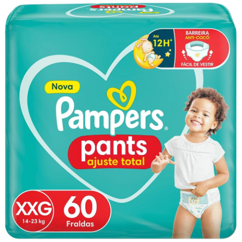 Fralda Pampers Pants Ajuste Total XXG 60 unidades