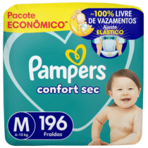 Fralda Pampers Confort Sec M 196 Unidades