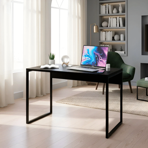 Mesa Cabe Em Qualquer Lugar Preta 90cm Preto