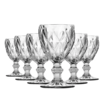 Kit 6 Taças Diamond Resistente Vidro Grosso Luxo Premium