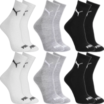 Kit 6 Pares Meias Puma Cano Médio Alto Atoalhada Original