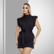 Vestido Feminino Curto Tubinho Alfaiataria
