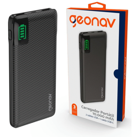 Power Bank Universal Portátil 10.000mah Geonav