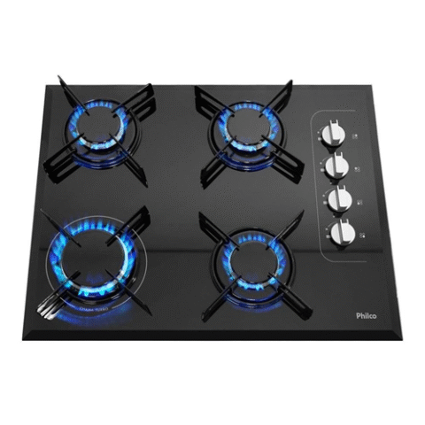 Cooktop Philco 4 Bocas Cook Chef 4 à Gás Preto – Bivolt