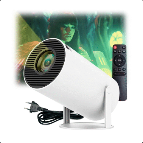 Projetor Portátil Pholex Hy300 4k Android Smart Wifi Full Hd Branco