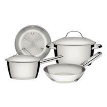 Jogo De Panelas Inox Fundo Triplo Allegra 4 Peças Tramontina