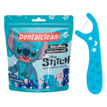 Fio Dental Infantil Dentalclean Stitch +3 Anos Sabor Morango 50 Unidades