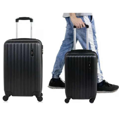 Mala Pequena De Bordo Londres 4 Rodas Swiss Move Preta Preto