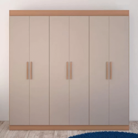 Guarda-roupa Casal Bartira Ville Com 6 Portas E 2 Gavetas