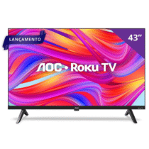 Smart TV 43″ FULL HD AOC Roku TV 43S5045/78G HDMI 1 USB Wifi