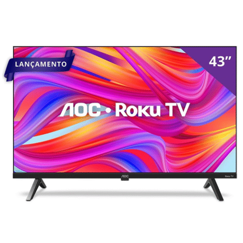 Smart TV 43″ FULL HD AOC Roku TV 43S5045/78G HDMI 1 USB Wifi