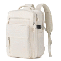 Mochila Viagem Executiva Grande Notebook Feminina Mas Branco