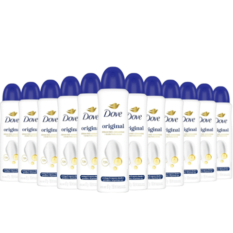 Dove 12 Unidades Desodorante Antitranspirante Aerossol Original 150ml