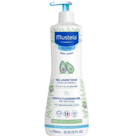 Gel Lavante Suave Mustela Bebê com Abacate Orgânico 750ml