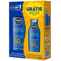 NIVEA Kit SUN Protetor Solar Protect & Hidrata FPS50 200ml + Protetor Solar Protect & Hidrata FPS50 100ml