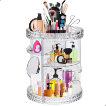 Acrílico Store Organizador Giratório Diamond 28Cm Transparente