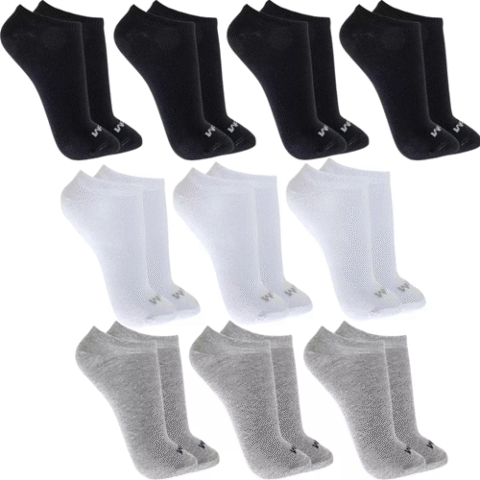 Kit 10 Pares Meias Mash Invisível Esportiva Algodão Original