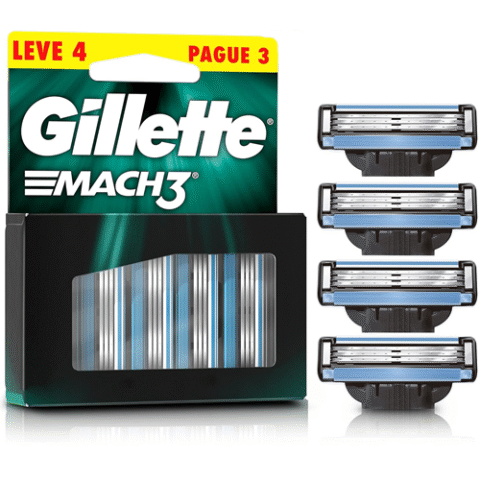 Gillette Refil Para Barbear Mach3 Leve 4 Pague 3