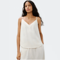 Regata De Linho Feminina Decote V Hering