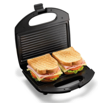 Sanduicheira e Grill Brunch Time 2 em 1 Elgin Antiaderente Preta 110V