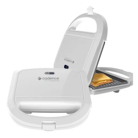 Sanduicheira Elétrica Cadence Toast & Grill Branca
