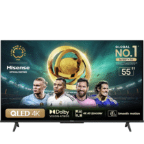 Smart TV Hisense 55″ UHD 4K Mini LED com HDR10+ Dolby Vision Controle por Voz Alexa