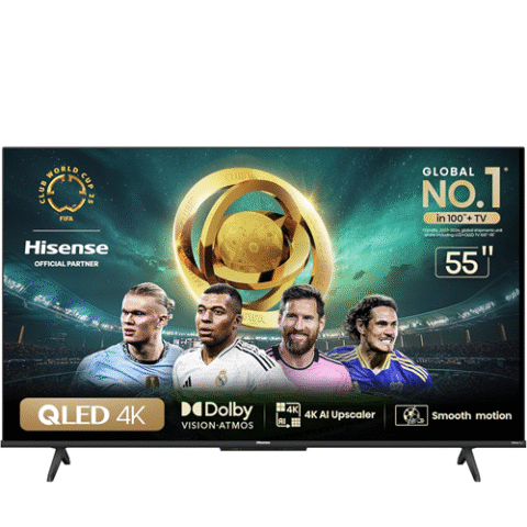 Smart TV Hisense 55″ UHD 4K Mini LED com HDR10+ Dolby Vision Controle por Voz Alexa