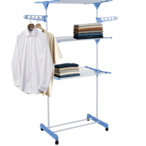 Super Varal de Chão Grande 3 Andares Regulável Dobrável