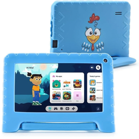 Tablet Galinha Pintadinha 64GB 4GB Android 13 RAM Wi-Fi Tela de 7″ Controle Parental – Multi