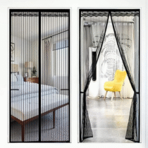 Tela Mosqueteira Magnética Para Porta 2,10m x 0,90cm Preta