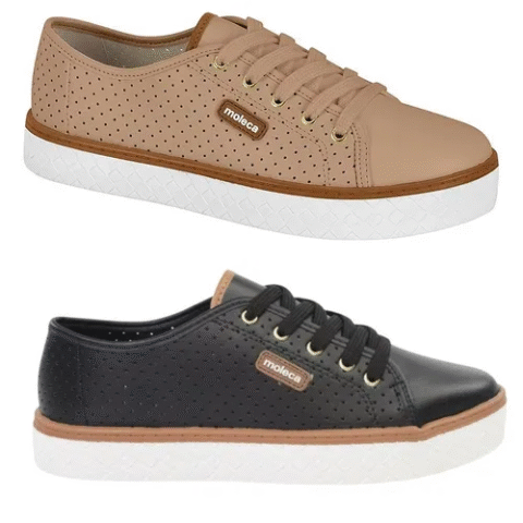 Tênis Sapatênis Feminino Moleca Casual (3 Cores)