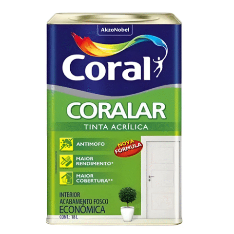 Tinta Coralar Anti Mofo Acrilica Coral 18L (20 cores)