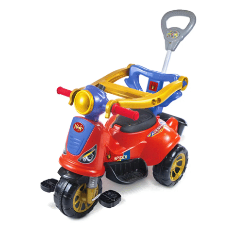 Triciclo Infantil com Haste Avespa Spider Maral