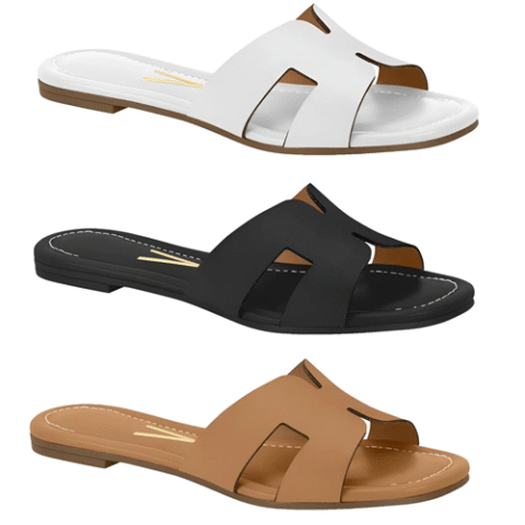 Vizzano Sandália Rasteirinha Brilho Conforto