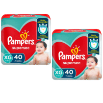 2 Pacotes Fralda Pampers Supersec XG 40 Unidades