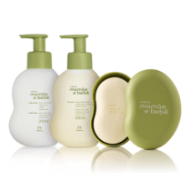 Kit 3 produtos Banho com Cheirinho de Amor Mamãe e Bebê