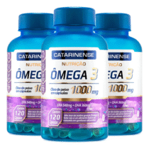 Kit 3 Unidades Ômega 3 1000mg Catarinense Pharma (360 Cápsulas) Sabor Sem sabor Kit 3 Unidades Ômega 3 1000mg Catarinense Pharma (360 Cápsulas) Sabor Sem sabor