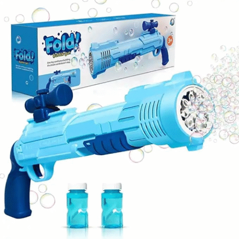 Metralhadora Lança Bolhas De Sabão Com Luzes LED Para Crianças