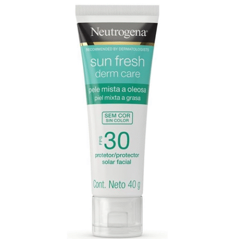 Protetor Solar Facial Para Pele Oleosa Neutrogena Sun Derm Care Sem Cor FPS30 – 40g